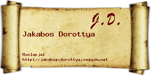 Jakabos Dorottya névjegykártya