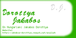 dorottya jakabos business card